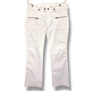 7 for all Mankind- Y2K- Ivory Corduroy Low-Waist Pants. USA Made. Size 31